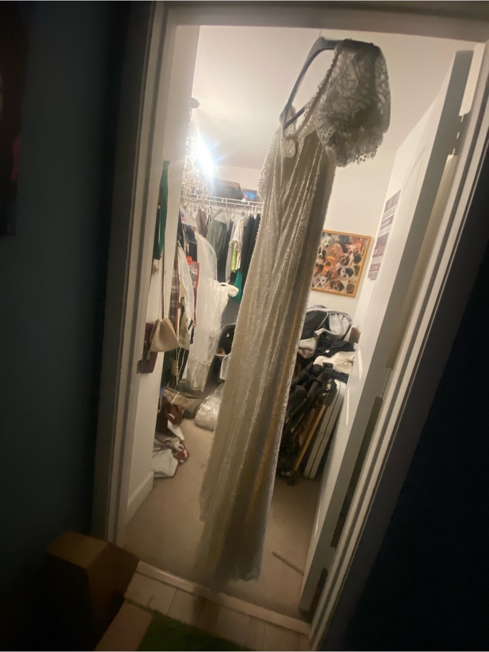 Tadashi Shoji Ivory Lace Wedding Dress - Picture 4 of 7